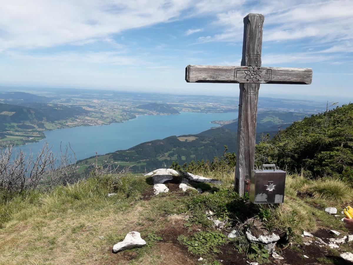 Ferien-Garconniere Hemetsberger Lägenhet Weyregg Exteriör bild